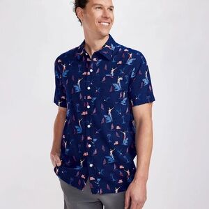 TIPSY ELVES - Men's Fin Riding Founder
Button Down Shirt - XXL